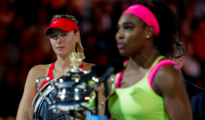 Sharapova Salty Look at Serena Williams